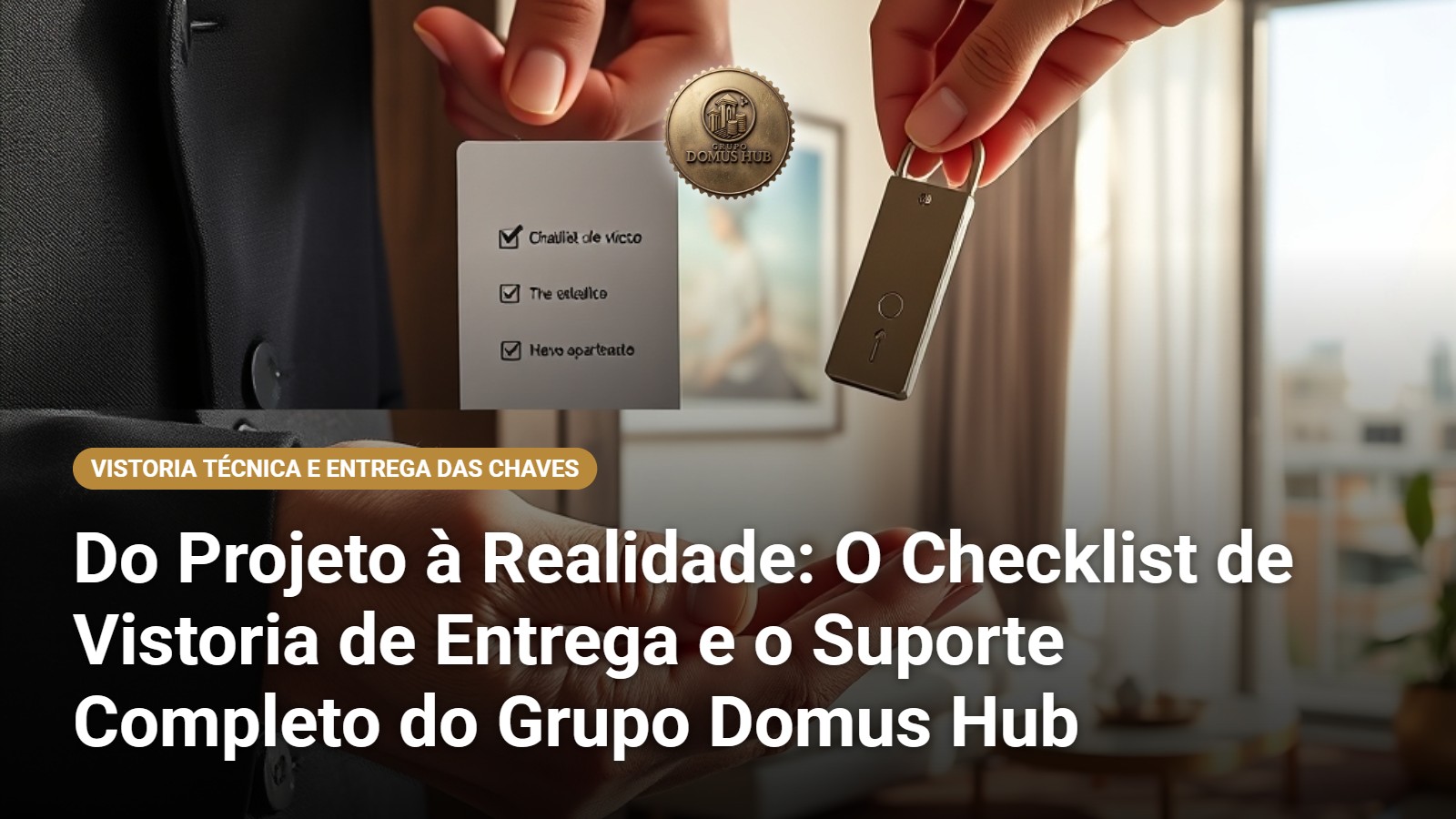 Do Projeto à Realidade: O Checklist de Vistoria de Entrega e o Suporte Completo do Grupo Domus Hub